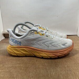 Hoka One One Arahi 6 Women Size 8 White Running Shoes Sneakers